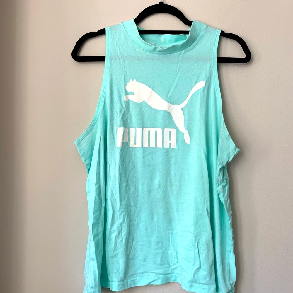 Puma Teal Workout Tank, L